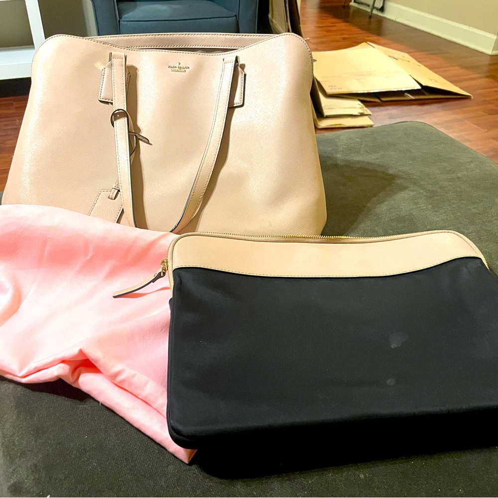 Kate Spade Cameron Street Pink Leather Laptop Bag